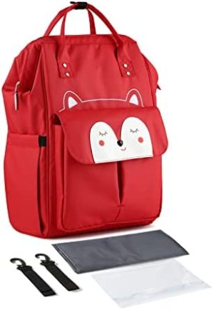 SONARIN Elegante Grande Mochila de Pañales para Bebé,Bolsa de Pañales Multifunción Impermeable Bolsa para Pañales de Viaje con Cambiador y Ganchos Carrito Bebé para Mamá & Papá