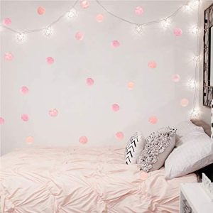SOOOEC Pegatinas de Pared Infantiles, Murales Adhesivos y Pegatinas de Pared para Bebé Vinilo Infantil Pared Decorativas(Punto Rosa, 36 Piezas)