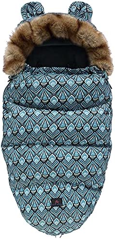 Saco de Silla de Paseo Universal,Saco de Dormir Térmico para Bebé,Funda de Pie para cochecito de Invierno,Accesorios Cochecito,Resistente al Viento,Impermeable,Resistente al Frío (Cuadrado Verde)