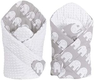 Sevira Kids – Saco de dormir para bebé – Evolutivo – Invierno – Bebe – Multiusos – 100% algodón – Mincky reversible – Nido de ángel – Regalo para nacimiento – Fairy Pink – Dino azul real