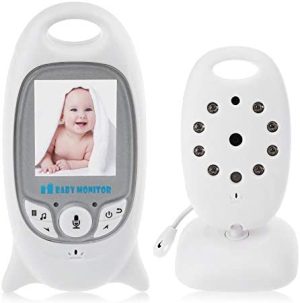 TKMARS Camara Vigilancia Bebe 2.4" Pantalla LCD Vigilabebés con Cámara 2,4GHz Bebe Inteligente Vídeo Monitor con VOX, Comunicación Bidirecciona, Visión Nocturna, Zoom 2X, Sensor de Temperatura