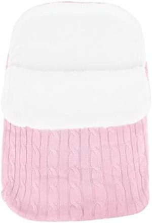 Tomaibaby Manta Rosa para Bebé Recién Nacido Envolver Cochecito de Lana Manta para La Siesta Bebé Niños Niño Manta Gruesa de Punto Cálido Envolver Saco de Dormir Saco de Dormir Envolver