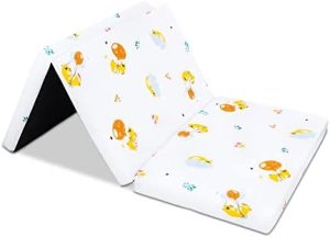 Totsy Baby Colchón Plegable - Colchon Cuna 120 x 60 cm con Funda colchon Cuna de Viaje colchon Cuna Transpirable Osos de Peluche