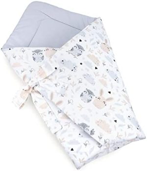 Totsy Baby Saco Dormir Bebe Invierno - Arrullo para Bebes recién Nacidos, Saco Reversible para Envolver Algodón con Búhos – Algodón Gris