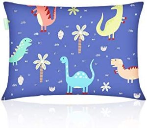 Ulife Mall Almohadas para Niños con Funda - 47 x 30cm Hipoalergénica Almohada para Bebés de Algodón Orgánico Suave para Dormir Lavable e Respirable Almohada Infantil para Niños y Niñas y Cuna y Viajar