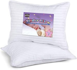 Utopia Bedding Almohada para Bebés (Juego de 2), 40 x 60 cm Cojin Bebe Pequeños con Exterior de Polialgodón, Almohadas Transpirables y Suaves
