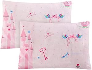 Vegena 2 Piezas Funda de Almohada de 40 x 60 cm, Fundas de Almohada para Niños, Funda de Almohada para Bebé de Algodón Suave y Transpirable, con Cierre de sobre para Niños y Niñas