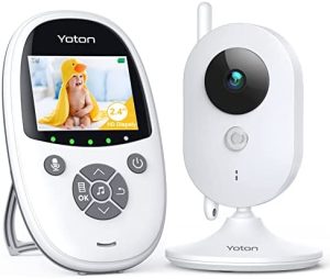Vigilabebés, Yoton Camara Vigilancia Bebe y Videovigilancia Bebe con 2.4" 800mAh, Modo VOX/8 Nanas/Comunicación Bidireccional/Recargable