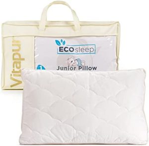 Vitapur Almohada infantil de 40 x 60 a partir de 1 año – Fabricado con materiales reciclados – Cojín infantil con certificado Ökotex-100