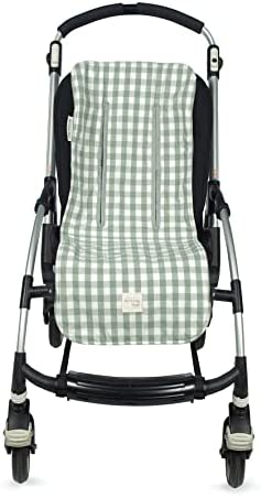 Walking Mum. Colchoneta para silla de paseo Remy. Forro para silla de paseo anti-sudoración para el verano. Uso universal. Color Verde. Medidas 32 x 80 cm.