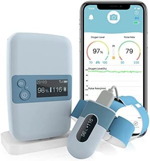 Wellue Vigilabebés Baby O2 S2, Monitor de Oxígeno y Frecuencia Cardíaca con Estación Base, Movimiento Corporal, Informe de Exportación a Través de PDF o CSV para Bebés y Niños