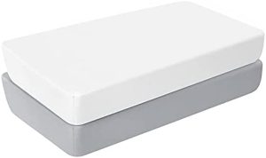 YOOFOSS 2 Piezas Protector de Colchón de algodón para Cuna 50×90 cm Cubrecolchones Sábanas Cuna Cubre Colchon Transpirable Colcha de Bebé Colchon