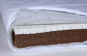 YappyLatex - Colchón para cuna de bebé, transpirable, 120 x 60 cm, con capas de látex y coco