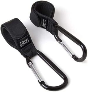 iGadgitz Home U7098 Gancho Carrito Bebe Mosquetón Stroller Hooks Clip Cochecito -Negro -2 pz