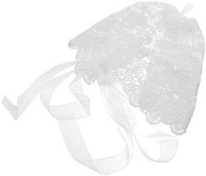 ifundom Sombrero de Encaje de Bebé Patrón Floral Gorro de Recién Nacido Gorra Ajustable Infantil Accesorios de Fotografía de Niña Bebé Favores de La Ducha de Bebé Blanco