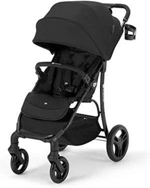 kk Kinderkraft ASKOY Silla de paseo hasta 24 kilos, Impermeable con protección UPF50+, Plegable, Posición tumbada, Negro