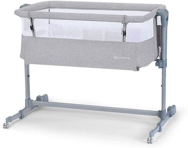 kk Kinderkraft Cuna Colecho 2 en 1 NESTE AIR, Ajustable, Adecuada Ventilación, Accesorios, Gris