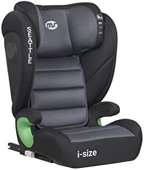 ms 1884 - Silla De Coche Isize Seattle Grupo 2/3 Isofix - Sps Plus - 10 posiciones de cabezal - 100 a 150cm altura - Convertible en Alzador, Gris Oscuro