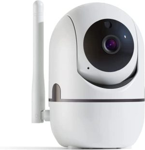 tomvorks Vigilabebés Monitor Bebe Inalámbrica 2.4G de Seguridad de Visión Panorámica con Detección de Movimiento, Audio Bidireccional, para Bebés/Mascotas/Ancianos, 1 Unidad (Paquete de 1)