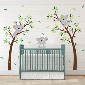 ufengke Pegatinas de Pared Árbol Koala Vinilos Adhesivas Pared Animales DIY para Dormitorio Habitación Infantiles Niños Sala de Estar