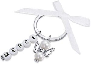 15 llaveros + bolsa de organza, regalos para invitados, boda, bautizo, Navidad, cumpleaños, comunión, confirmación, regalo para invitados, colgante de agradecimiento, agradecimiento