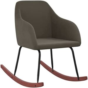 Catherinol Silla Mecedora, Mecedora Lactancia, Sillon Lactancia, Butacas De Salon, Sillones Relax, Butaca, Sillon Lectura, Sillones Comodos, de Terciopelo Gris Oscuro