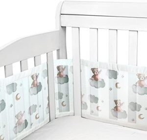 Luchild Protector de Cuna, Transpirable Parachoques, Protector Cuna Chichonera para Proteger Bebe y Decorar la Cuna (Oso peque?o)