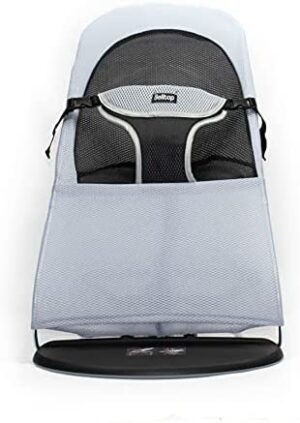 Funda Hamaca Belltop Compatible con BabyBjorn - Asiento para Hamaca balancín de bebé Gris - Rejilla Transpirable (Sustituye Funda Original)