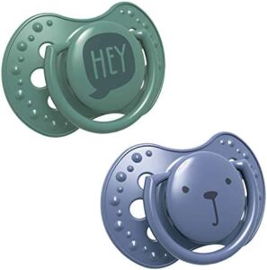 LOVI chupetes para bebé, 3-6 Meses, con Tetina de Silicona, sin BPA, Punta Dinámica, Colección Hey Boy, 2 piezas, Verde