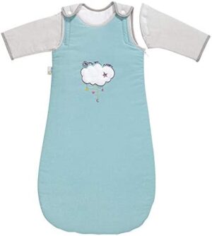 P 'Tit Basile - Saco de Dormir de Invierno para bebé niño, 6 - 24 Meses - 90 cm - con Mangas largas extraibles Removibles Desmontables, algodón orgánico, TOG 2,5 Dans Les nuages