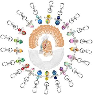 20pcs Colgante Ángel de la Guarda Regalo para Invitados Viene con Bolsa de Organza con Etiqueta Kraft Recuerdos para Bodas detalles bautizo para invitados regalos comunion Fiesta Regalo Decoración