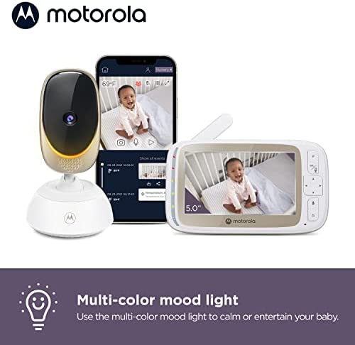 Motorola Comfort75 Monitor de video para bebé, cámara inalámbrica para  bebés con control remoto, zoom digital, sensor de temperatura, pantalla LCD  a