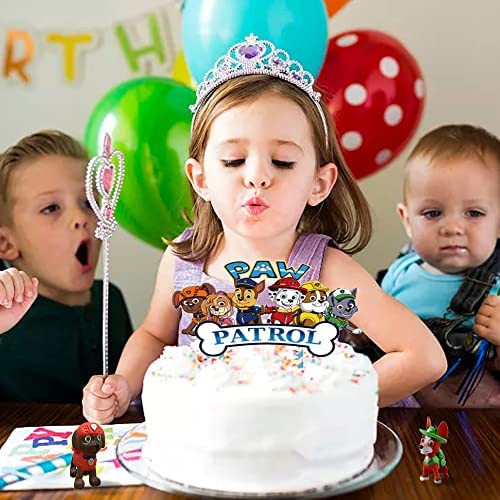 7 Pcs Decoracion Tarta Patrulla Canina, Topper Tarta Cumpleaños 3 años Niño  Niña, Patrulla Canina Cake Topper Happy Birthday Decoracion, Adornos para