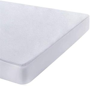 Amazon Brand - Umi Protector de colchón para Cuna de Rizo algodón Impermeable Transpirable - Cama 60 x 120 cm