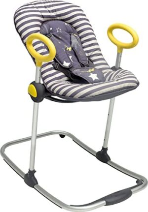 BÉABA Hamaca Bébé Up & Down I, Ajustable con una Simple Presión, 4 Alturas, 3 Inclinaciones, para Bebés y Niños, Reductor de Bebé, Ultracómoda, Balancín, Gris