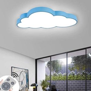 BFYLIN Lámpara de techo LED,48W Nubes creativas Regulable LED Lámpara Del Techo Pasillo Salón Dormitorio De La Lámpara Ahorro De Cocina Ahorro De Energía Luz (azul -Nubes 48W)