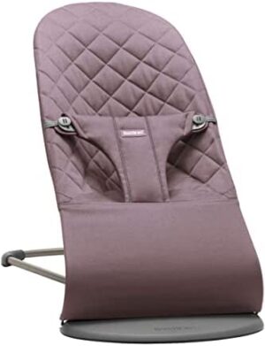 BabyBjörn Hamaca Bliss, Bastidor Gris oscuro, Algodón, Acolchado Clásico, Lila oscuro
