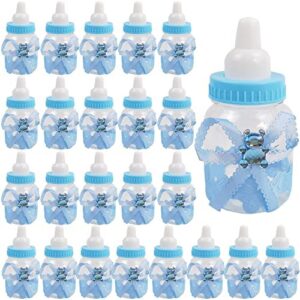 CENRONG Botellas de Caramelo,24 Piezas Mini Botella de Caramelo Biberones Dulces Botella Plástico Con Mini Chupete de Decoración Para Fiestas de Bebés,Bautizos