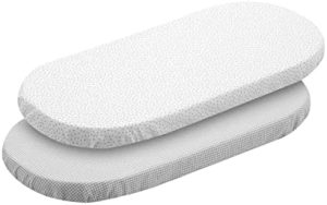 Cambrass - Sabana Bajera algodón - Sabana Ajustable con Gomas - Ropa de Cama para bebé con Tratamiento Sanitized - minicuna 50x82x10 cm Vichy10 Gris