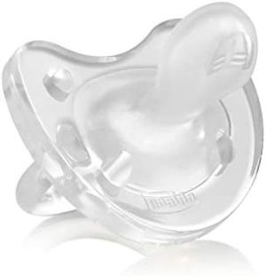 Chicco Physio Soft Chupetes para Bebés de 0 a 6 Meses, 100% Silicona Suave y Delicada que Imita el Pecho Materno, con Orificios de Ventilación y Tetina Physioforma - Transparente