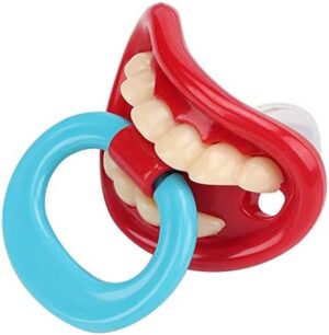 Chupete divertido para bebé, chupete de silicona suave divertido chupete para pezones, chupete para dientes, chupete para niños recién nacidos(#1)
