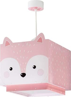 Dalber Lámpara infantil de Techo Colgante Little Fox Zorro Rosa Animales