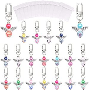 Dzsomt Angel de la Guarda Colgante 20 Piezas Regalos Comunion para Invitados Detalles Boda para Invitados Boda Bautizo Colgante Llavero Recuerdos de Bautizo Llavero Estilo Ángel