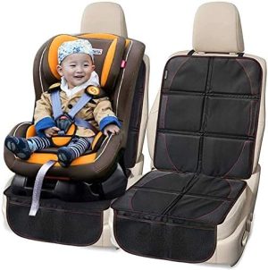 ELR 2 protectores de asiento de coche para bebé, asiento elevador de seguridad para niños, funda portátil, protección contra manchas negras, protector antideslizante
