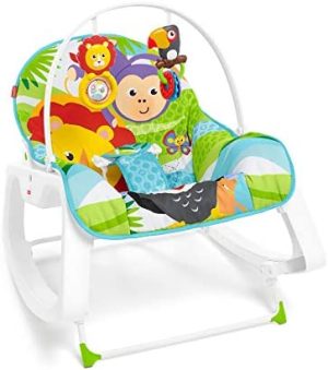 Fisher-Price - Hamaca Crece Conmigo Forest Fun, Silla para Bebé (Mattel GYC82), Embalaje sostenible, Exclusivo en Amazon