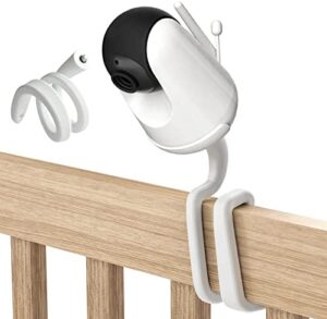 GDWD Soporte Universal para Monitor de Bebé,Soporte Camara Bebe Soporte Vigilabebes para Cuna,Sin Daños en la Pared, Apto para Sin Perforación para Todas Las demás cámaras con 1/4 Tornillo