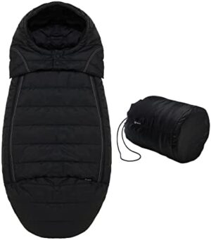 Gnome Maxi 200 | Saco Polar para Silla de paseo Universal | Saco para carrito Bebe Invierno Impermeable | Doolittle Black Edition | Invierno 200 g