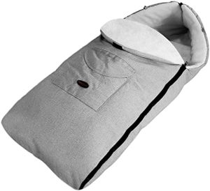 Goldmiky Saco de Dormir para Bebé Funda,Saco de Invierno Universal para Cochecito y Silla de Paseo con protección Antideslizante, Impermeable a Prueba de Viento a Prueba de Frío Desmontable (Gris)