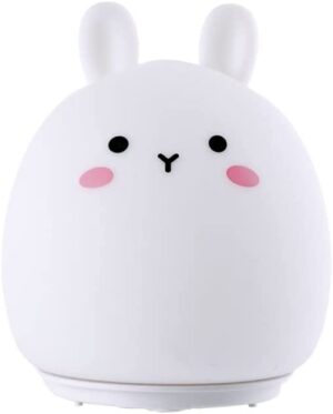 Greenice | Lampara nocturna de mesa LED Infantil quitamiedos y recargable"Rabbit"