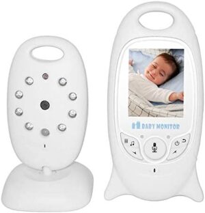 HKD 2.4G Inteligente Vigilabebé Inalambrico VOX Visión Nocturna Comunicación Bidireccional Monitor de Bebé con Sensor de Temperatura y Pantalla LCD